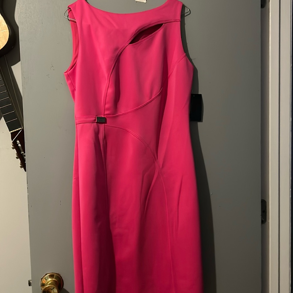 Pink pencil dress cocktail dress short sleeves